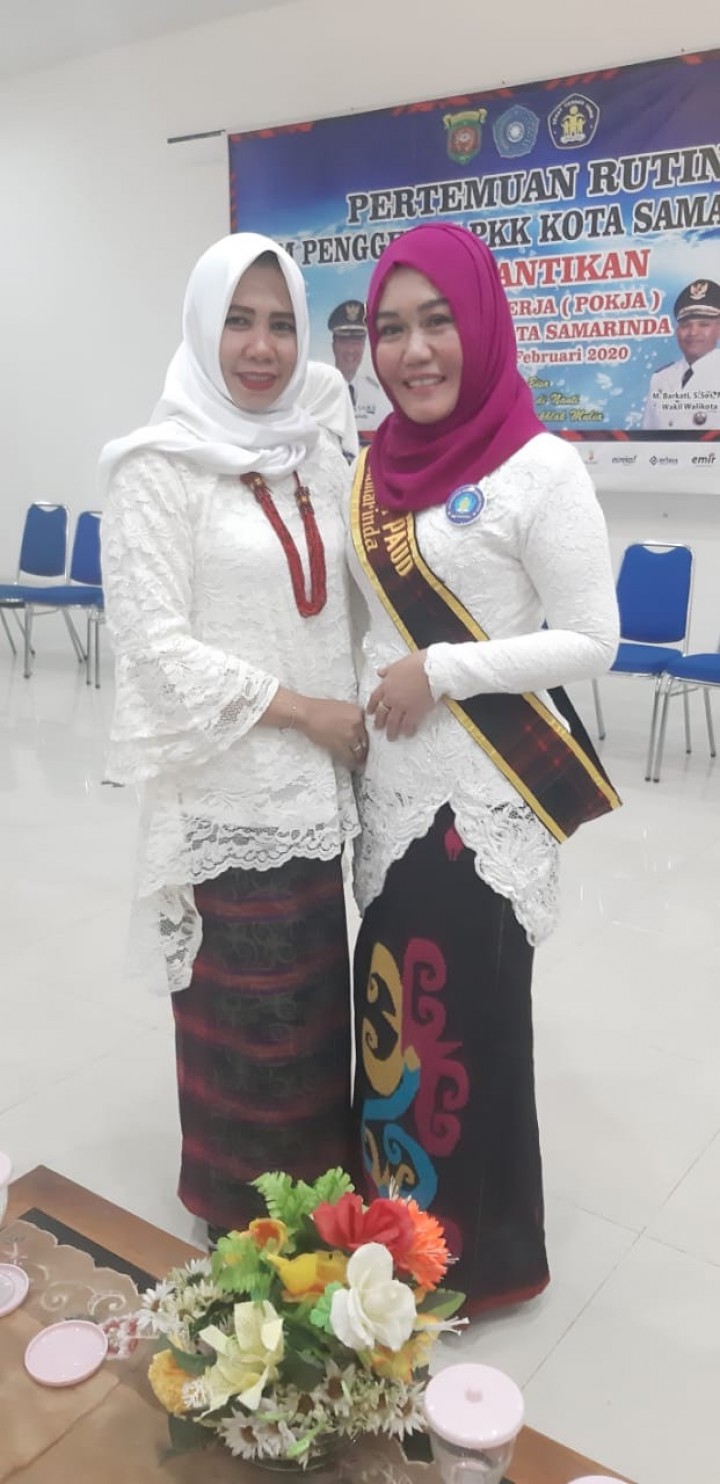 13 Februari 2020, Pertemuan Rutin TP PKK Kota Samarinda dan Sekaligus Pelantikan Kelompok Kerja ( Pokja ) Bunda Paud Kota Samarinda.