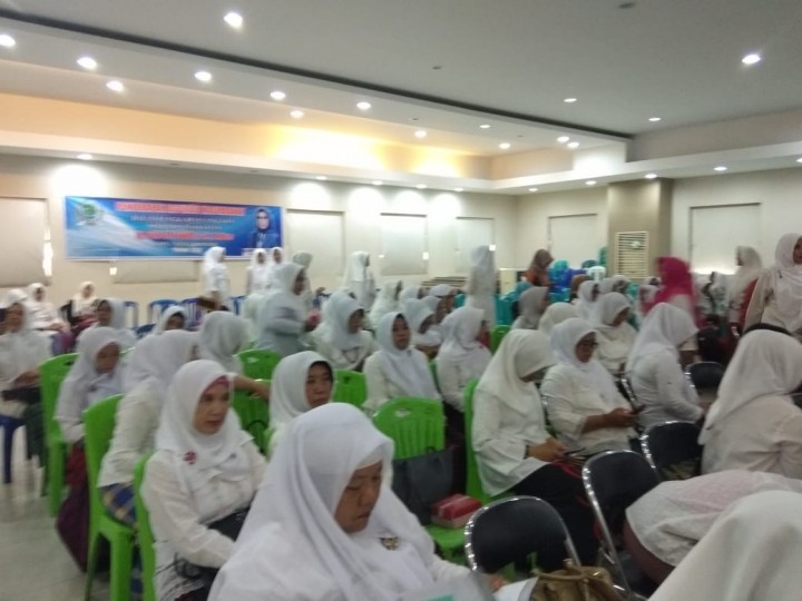 13 Februari 2020, Pertemuan Rutin TP PKK Kota Samarinda dan Sekaligus Pelantikan Kelompok Kerja ( Pokja ) Bunda Paud Kota Samarinda.