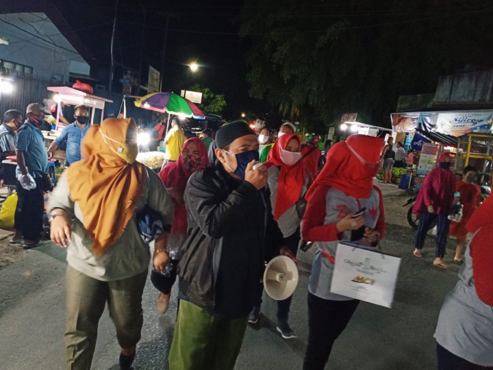 23 September 2020, Pembagian Masker gratis di Pasar Malam Banggeris