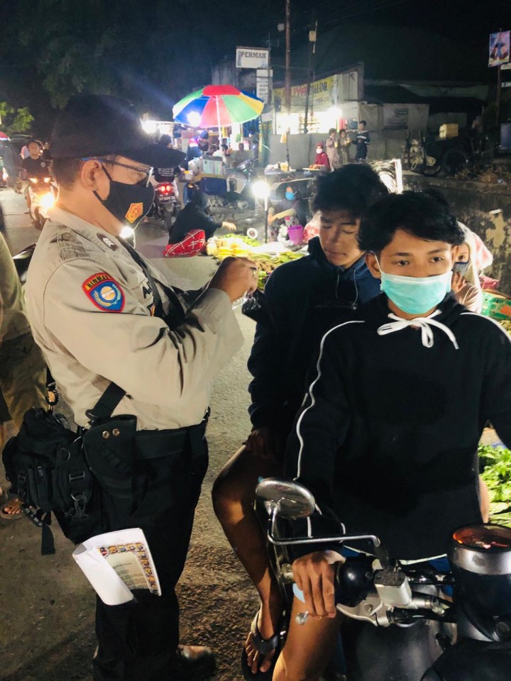 23 September 2020, Pembagian Masker gratis di Pasar Malam Banggeris