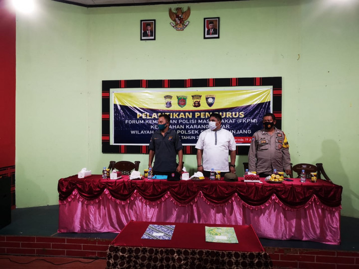 17 Juni 2021, Menghadiri kegiatan pelantikan FKPM KarangAnyar tahun 2021