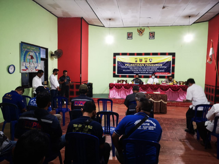 17 Juni 2021, Menghadiri kegiatan pelantikan FKPM KarangAnyar tahun 2021