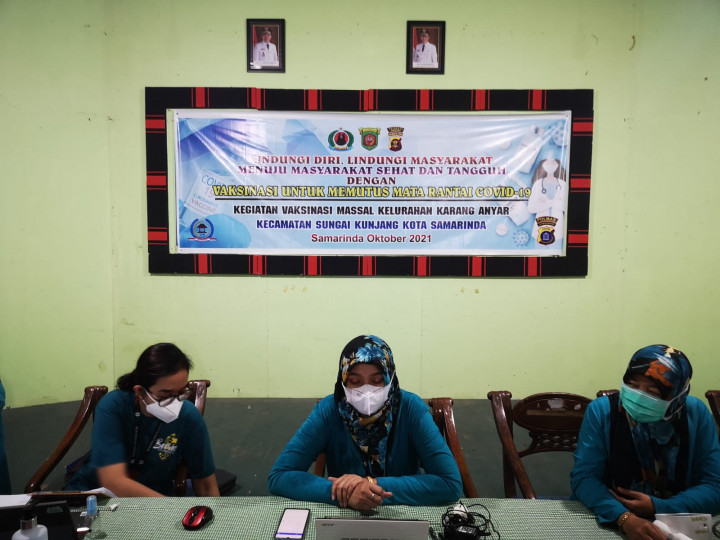Kegiatan Vaksinasi massal Kelurahan Karang Anyar, 18-10-2021