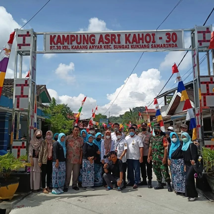 Rabu, 26 Januari 2022, peresmian Kampung Asri di Jalan Kahoi RT. 030