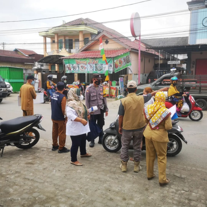 14 Februari 2022, kegiatan Operasi Yustisi Masker di Jalan Ulin