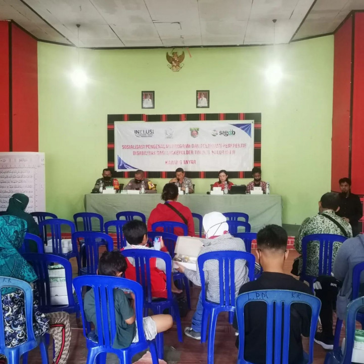 Jumat, 08 Juli 2022 : Sosialisasi pengenalan program dan pelatihan perspektif Disabilitas bagi stakeholder di Kelurahan Karang Anyar