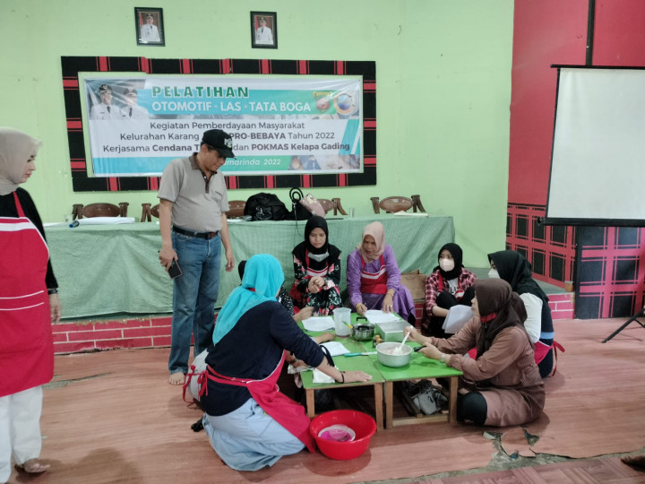 20 Juli 2022, #Probebaya Kegiatan pemberdayaan masyarakat kelurahan karang anyar pro bebaya  kerja sama Cendana Training  hari'Ini kedua kegiatan keterampilan tata boga  , mesin las Dan mekanik sepeda motor