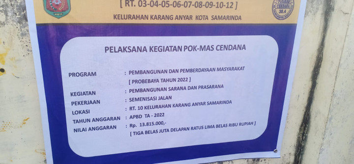 04 September 2022, #Probebaya kegiatan semenisasi di Jalan Cendana Gang 11 RT.010
