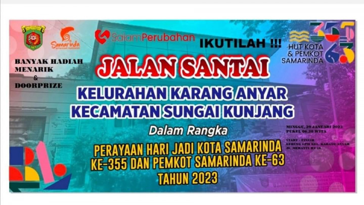 Rangkaian Kegiatan Perayaan Hut Kota dan Pemerintah Kota Samarinda 22 Januari-29 Januari 2023