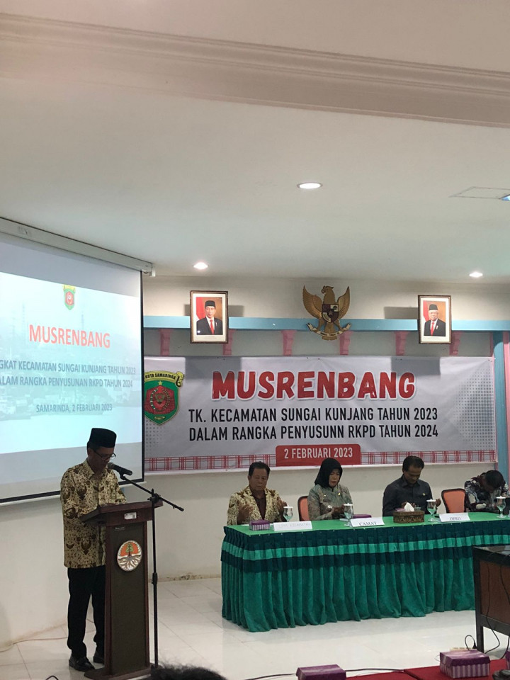 Kamis, 02 Februari 2023 menghadiri Acara Musrenbang Tk. Kecamatan Sungai Kunjang tahun 2023 di Aula Kehutanan Kaltim.