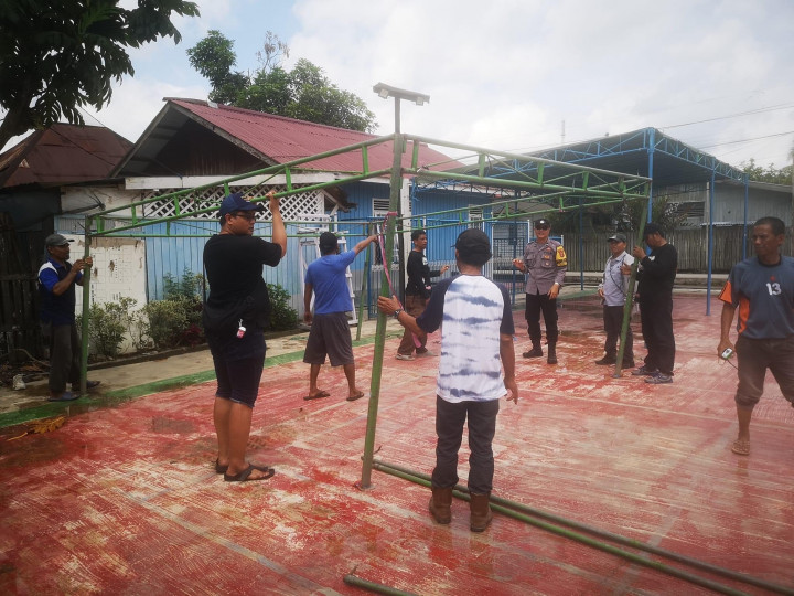 Senin, 20 Februari 2023, Persiapan acara MTQ ke 25 di Kelurahan Karang Anyar