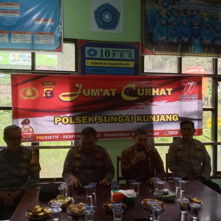 Selasa, 20 Juni 2023, Acara curhat bersama Kapolsek Sungai Kunjang yang diadakan di Kel. Karang Anyar