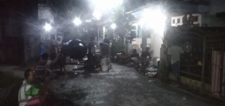 Sabtu, 01 Juli 2023, kegiatan semenisasi jalan dan perbaikan Drainase di RT.003, 008, 009, 010 Pokmas Cendana