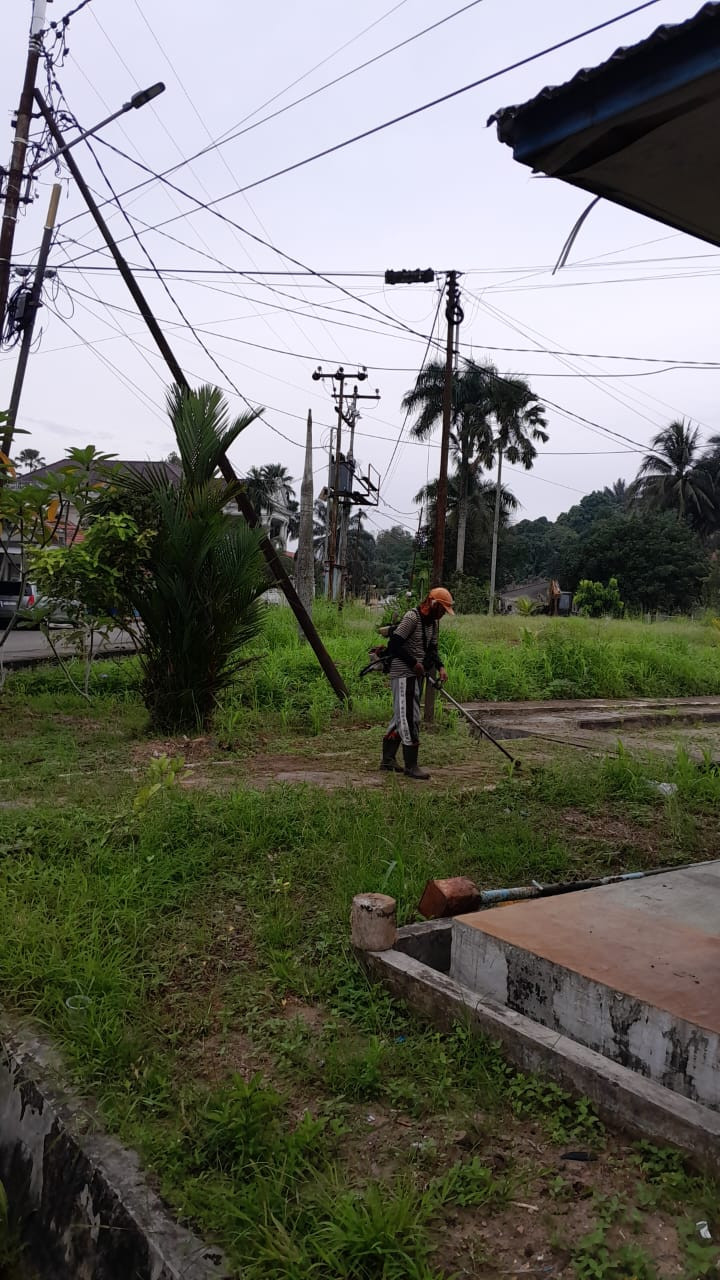 Minggu, 16 Juli 2023 Gotong royong sekaligus penyerahan bibit tanaman trambesi dan mangga di RT.02