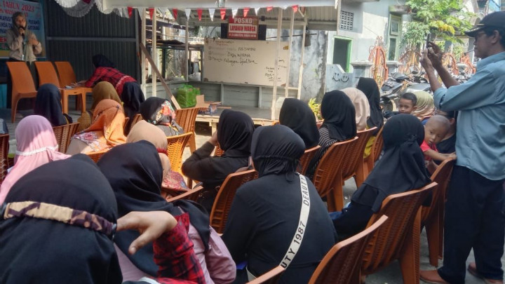 Kamis, 27 Juli 2023, kegiatan sosialisasi Dasawisma, Sosialisasi stunting di Pokmas Meranti RT.021