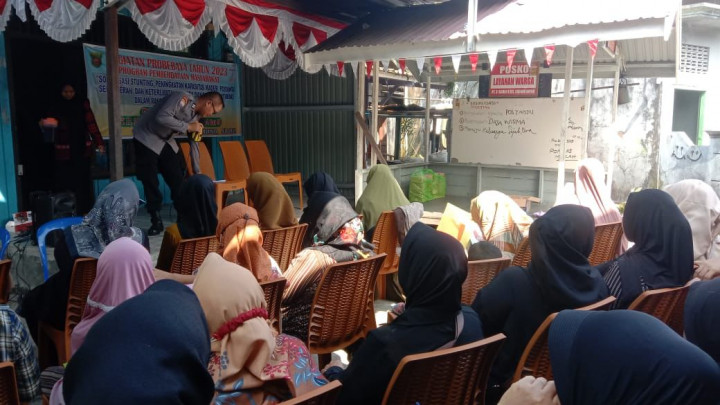 Kamis, 27 Juli 2023, kegiatan sosialisasi Dasawisma, Sosialisasi stunting di Pokmas Meranti RT.021