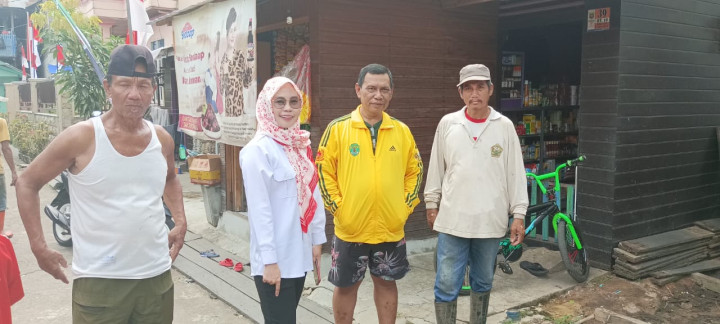 Rabu, 16 Agustus 2023 kegiatan monitoring Perbaikan jembatan dan semenisasi jalan RT.19 di Jalan Meranti