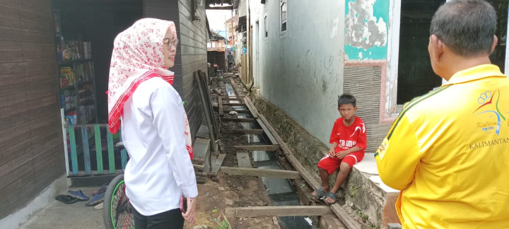 Rabu, 16 Agustus 2023 kegiatan monitoring Perbaikan jembatan dan semenisasi jalan RT.19 di Jalan Meranti