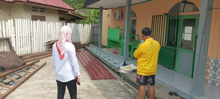 Rabu, 16 Agustus 2023 kegiatan monitoring Perbaikan jembatan dan semenisasi jalan RT.19 di Jalan Meranti