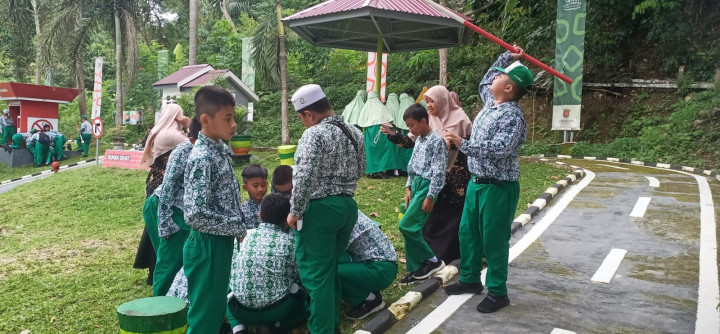 Sabtu, 13 Januari 2023, kunjungan dari siswa/siswi SD Islam Al Hikmah Samarinda ke Taman Lalu Lintas Letj. MT. Haryono