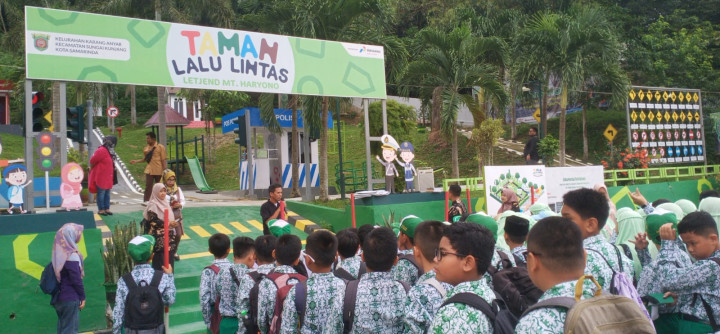 Sabtu, 13 Januari 2023, kunjungan dari siswa/siswi SD Islam Al Hikmah Samarinda ke Taman Lalu Lintas Letj. MT. Haryono