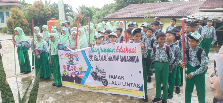 Sabtu, 13 Januari 2023, kunjungan dari siswa/siswi SD Islam Al Hikmah Samarinda ke Taman Lalu Lintas Letj. MT. Haryono