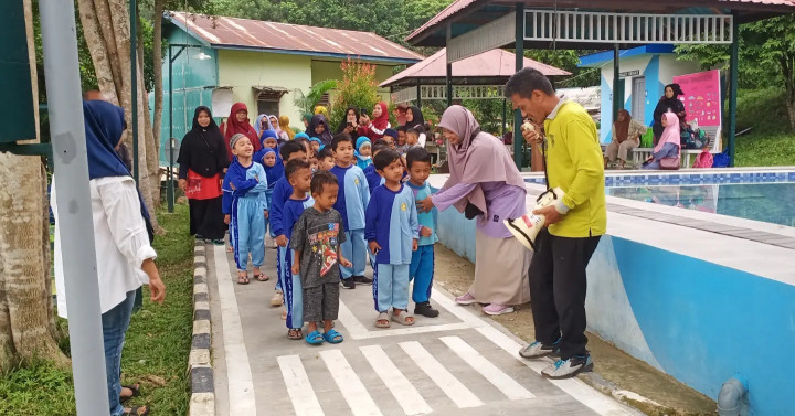 Jumat, 02 Februari 2024, Kunjungan TPQ al Hasya ke taman lalu lintas kelurahan karang anyar