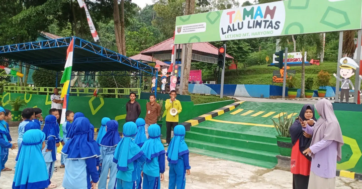 Jumat, 02 Februari 2024, Kunjungan TPQ al Hasya ke taman lalu lintas kelurahan karang anyar