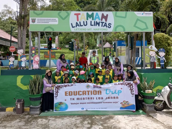 Sabtu, 10 februari 2024 Kunjungan TK. Terpadu MENTARI loaduri-loajanan ke Taman Lalu Lintas