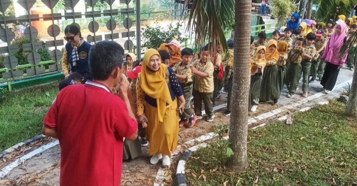 Senin, 26 Februari 2024, Lurah dan tim menerima kunjungan dari TK Negeri 11 ke Taman Lalu Lintas MT. Haryono Karang Anyar