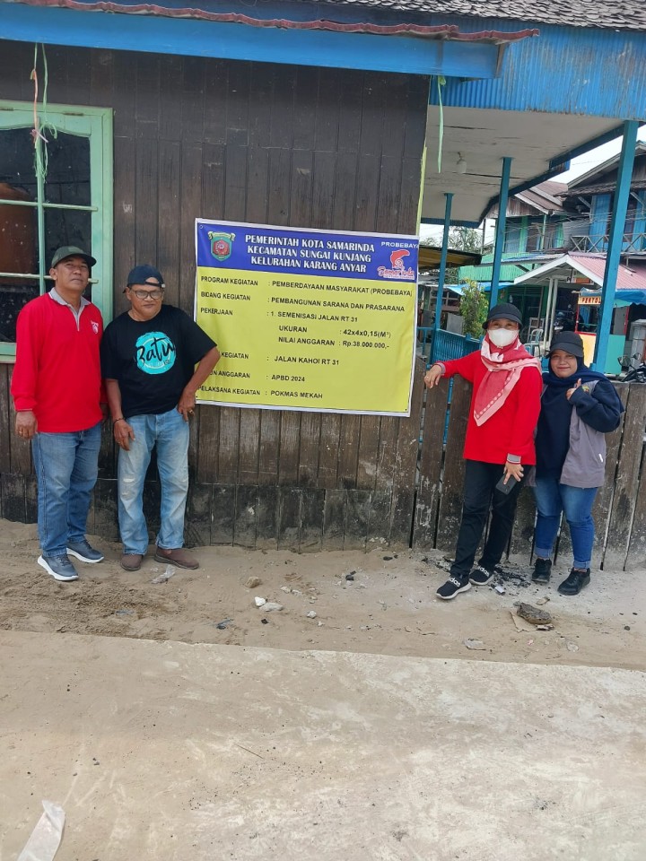 Minggu, 22 September 2024, Seklur bersama Kasie Ekobang, Pendamping kegiatan Probebaya dan Babinsa melakukan kunjungan pengawasan kegiatan Probebaya bidang Infrastruktur di RT.10,15,16, 18,19, 20, 21, 30, 31, 32 Kelurahan Karang Anyar.