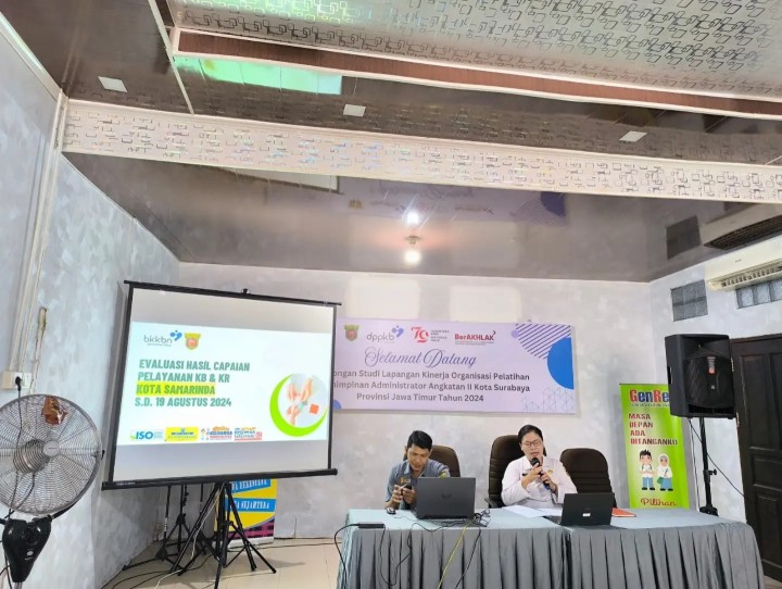 Rabu, 16 oktober 2024 Pertemuan evaluasi hasil capaian pelayanan kb dan kr di DPPKB Kota Samarinda yang diikuti Kasi Kesra kel. Karang anyar