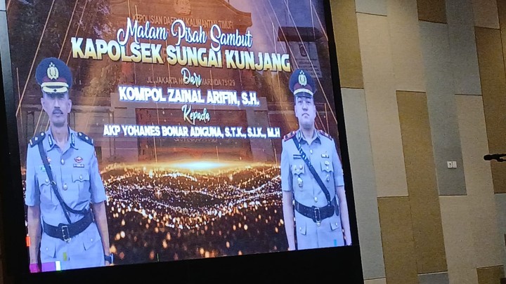 Jumat, 16 Mei 2025, Seklur menghadiri undangan Acara Pisah Sambut Kapolsek Sungai Kunjang yang baru, dari Kompol Zainal Arifin, SH kepada AKP Yohanes Bonar Adiguna, S. T. K., S. I. K., MH