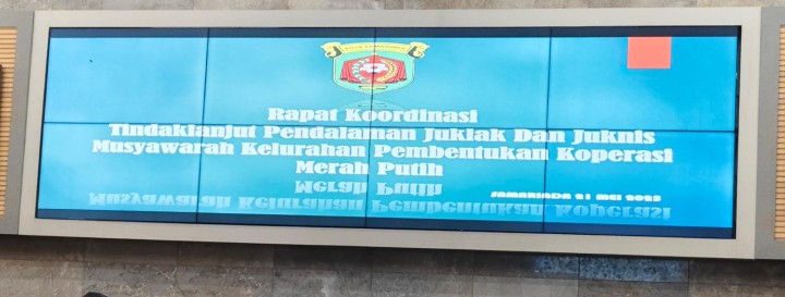 Rabu, 21 Mei 2025, Kasie Ekobang menghadiri Rapat Koordinasi Tindaklanjut Pendalaman Juklak Dan Juknis Musyawarah Kelurahan Pembentukan Koperasi Merah Putih di Ruang Rapat Mangkupalas Balaikota lt. 2 Samarinda.