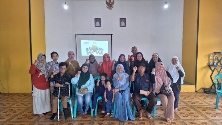 Minggu, 22 Juni 2025, Pertemuan rutin kegiatan KDK (kelompok Disabilitas Kelurahan) di Balai LPM Karang Anyar, Jalan Meranti RT.016 Samarinda