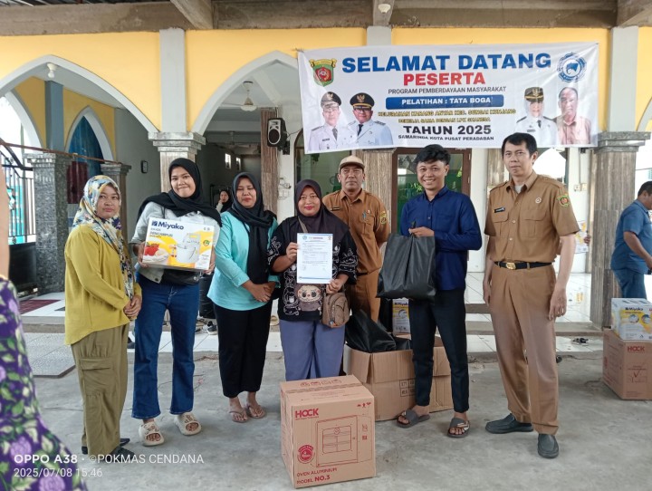 Selasa, 08 Juli 2025 Kelurahan Karang Anyar menghadiri kegiatan serah terima Peralatan Pelatihan Tata Boga dari LPK Ganesa ke Para peserta pelatihan dari Pokmas Cendana.
