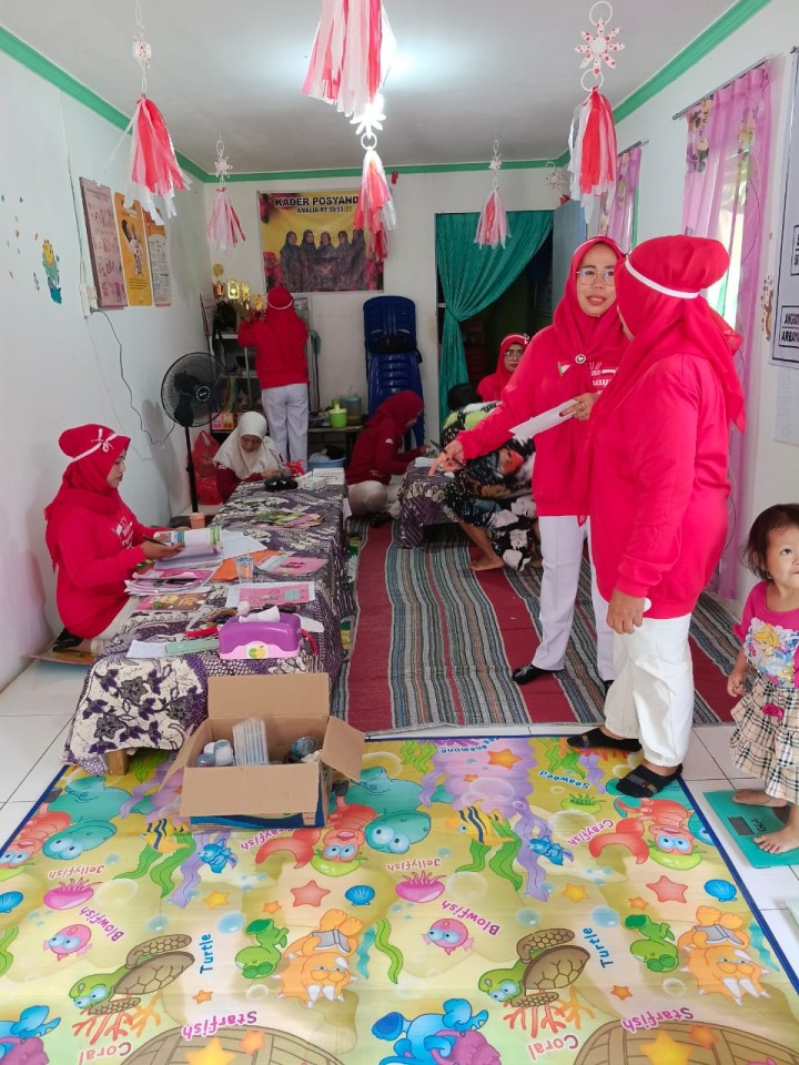 Jumat, 08 Agustus 2025, Kelurahan Karang Anyar melakukan monitoring kegiatan ke Posyandu Amalia RT.033 Kel.Karang Anyar berupa pemberian Vitamin A dan Obat Cacing.