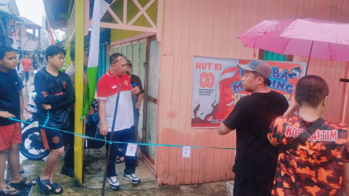 Minggu, 31 Agustus 2025, Kelurahan Karang Anyar menghadiri pembukaan lomba mancing di Jalan Meranti Gang 2 RT.018