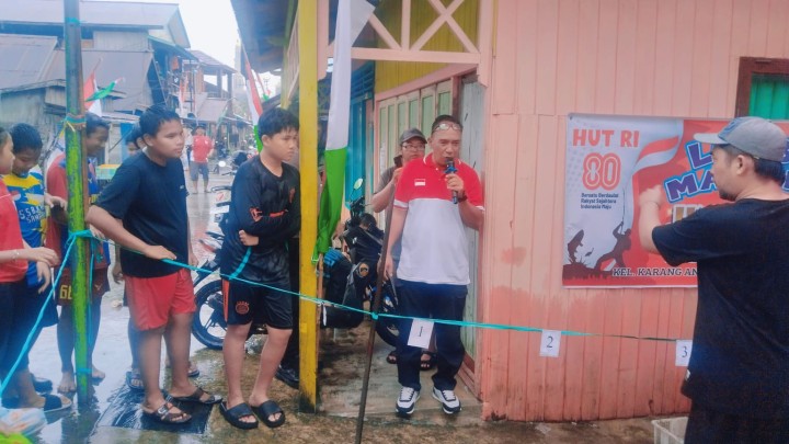 Minggu, 31 Agustus 2025, Kelurahan Karang Anyar menghadiri pembukaan lomba mancing di Jalan Meranti Gang 2 RT.018