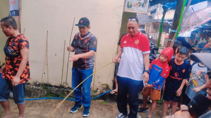Minggu, 31 Agustus 2025, Kelurahan Karang Anyar menghadiri pembukaan lomba mancing di Jalan Meranti Gang 2 RT.018