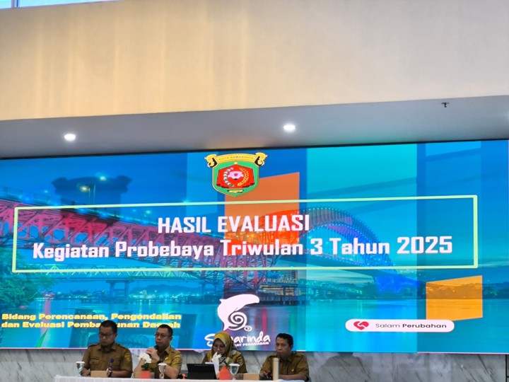 Selasa, 16 September 2025, Kelurahan Karang Anyar mengikuti acara Hasil Evaluasi Kegiatan Probebaya Triwulan 3 Tahun 2025 di Ruang Arutala Bapperida Kota Samarinda.