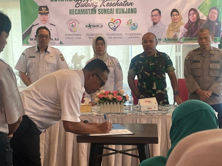 Rabu, 12 November 2025, Kelurahan Karang Anyar menghadiri lokakarya mini lintas sektor bidang kesehatan se Kecamatan Sungai Kunjang di Yen's Delight Cafe & Resto Samarinda.