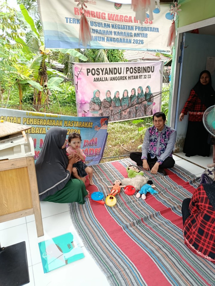 Kamis, 08 Januari 2026, Kelurahan Karang Anyar melakukan monitoring kegiatan di Posyandu Amalia RT 33
