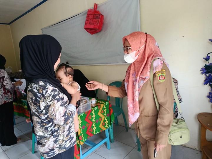 Senin, 19 Januari 2026, Kelurahan Karang Anyar menghadiri dan Monitoring, kegiatan Posyandu Wijaya Kesuma  di RT.009, Jalan Cendana Gang 11