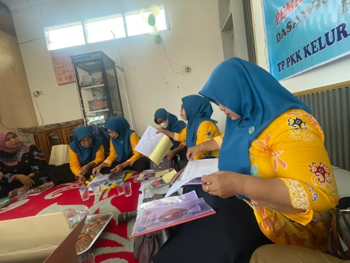 Senin, 19 Januari 2026, Kelurahan Karang Anyar dan PKK menghadiri pembinaan Dasawisma di RT 17,22,23,24,25 di Posyandu cempaka kuning RT 17, Jalan Meranti Gang 1 .