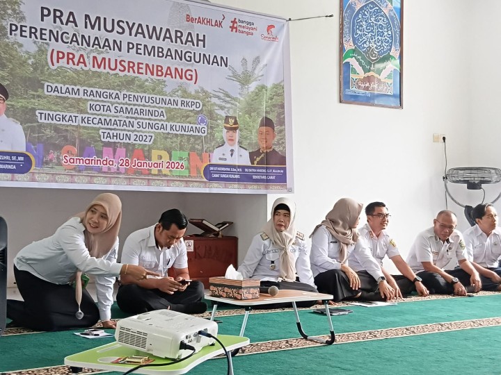 Rabu, 28 Januari 2026, Kelurahan Karang Anyar Menghadiri Pra Musyawarah Perencanaan Pembangunan( Pra  Musrembang ) Dalam Rangka Penyusunan RKpD Kota Samarinda Tingkat Kecamatan Sungai Kunjang Tahun 2027