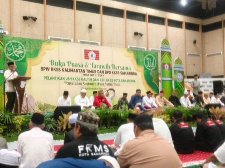 Senin 16 Maret 2026, Kelurahan Karang Anyar menghadiri kegiatan Buka Puasa dan Taraweh bersama BPW KKSS Kalimantan Timur dan BPD KKSS Kalimantan Timur Tahun 1447H di Hall GOR Segiri Samarinda.