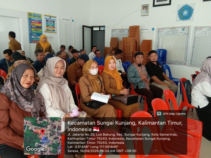 Selasa, 14 April 2026, Kelurahan Karang Anyar Menghadiri acara  Audensi dan sosialisasi Sensus Ekonomi 2026 di ruang rapat Kantor Kelurahan Loa Bakung