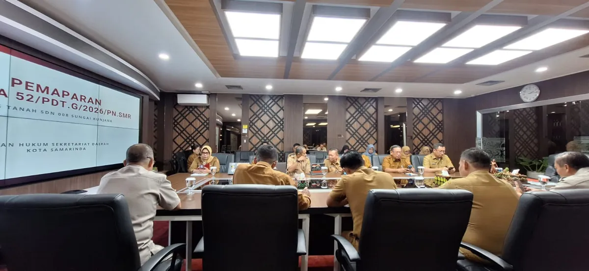 Senin, 08 Juni 2026, Kelurahan Karang Anyar menghadiri Rapat Pembahasan Penyusunan Strategi dan Jawaban terhadap Pengajuan Gugatan sengketa tanah SDN 008 di Jalan Ulin/Batuah yang dilaksanakan di Ruang Rapat Wali Kota Lantai II Balai Kota Samarinda