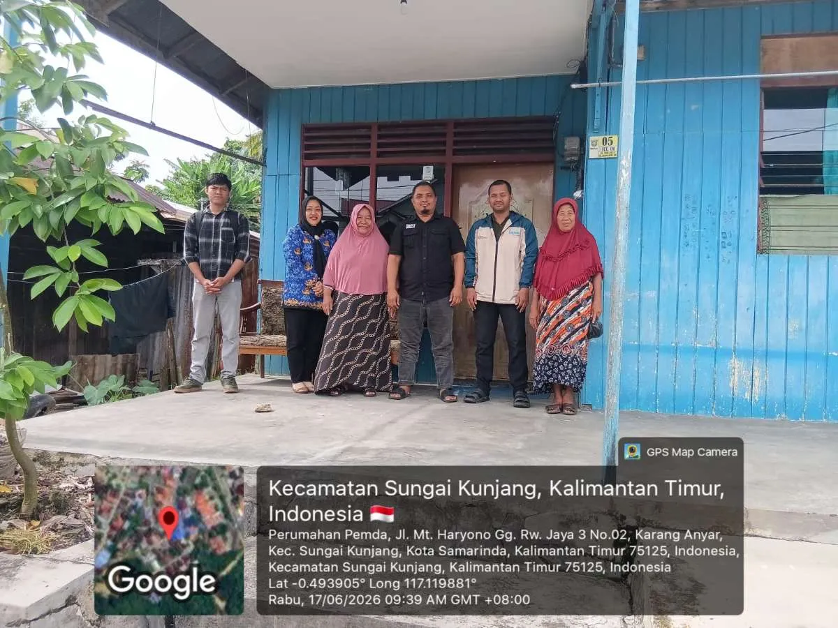 Rabu, 17 Juni 2026 — Kelurahan Karang Anyar melaksanakan kegiatan cek lokasi 5 bidang pengganti Rumah Tidak Layak Huni (RTLH) di wilayah RT.01 Jl.MT.Haryono Kel.Karang Anyar.